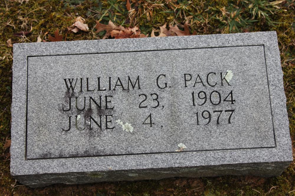 William G Pack Grave