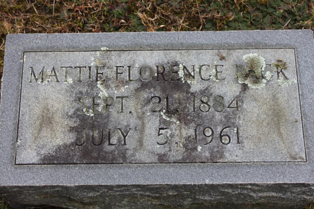 Mattie Florence Pack Grave